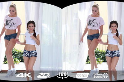 Threesome Fun 2D - VR Porn Video - Angelika Grays, Lisa Davis