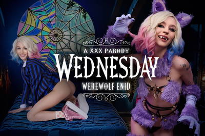 Wednesday: Werewolf Enid A XXX Parody - VR Porn Video - Emma Rosie