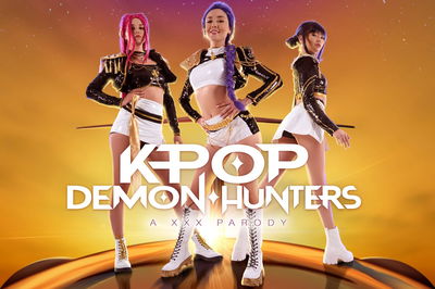 KPop Demon Hunters A XXX Parody - VR Porn Video - Catherine Knight, Kwini Kim, Leya Desantis